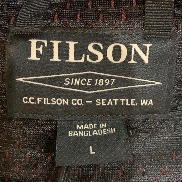 Filson Hawks Point Sherpa Fleece Jacket, Redblack , Filson coat - Picture 5 of 10
